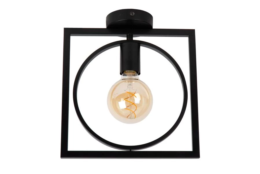 Lucide SUUS - Flush ceiling light - 1xE27 - Black - turned off